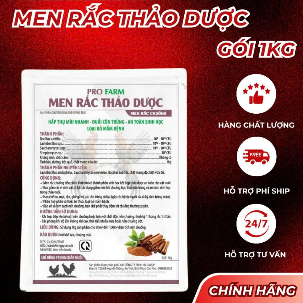 Men Rắc Chuồng Tiêu Phân Khử Mùi Chuồng Trại